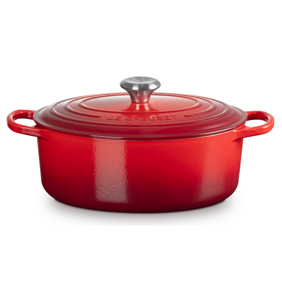 Le Creuset Signature Cerise Cast Iron 29cm Oval Casserole