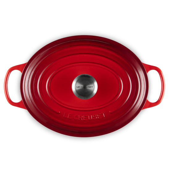 Le Creuset Signature Cerise Cast Iron 29cm Oval Casserole