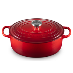 Le Creuset Signature Cerise Cast Iron 29cm Oval Casserole