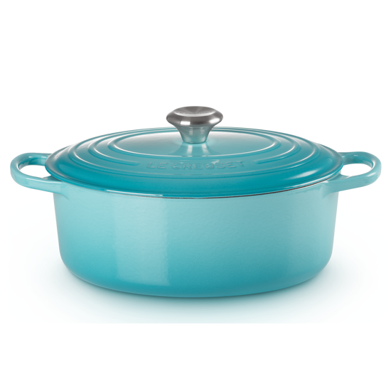 Le Creuset Signature Teal Cast Iron 29cm Oval Casserole