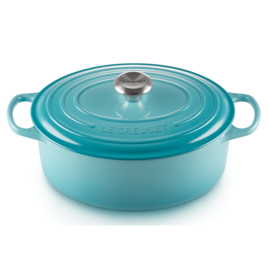 Le Creuset Signature Teal Cast Iron 29cm Oval Casserole