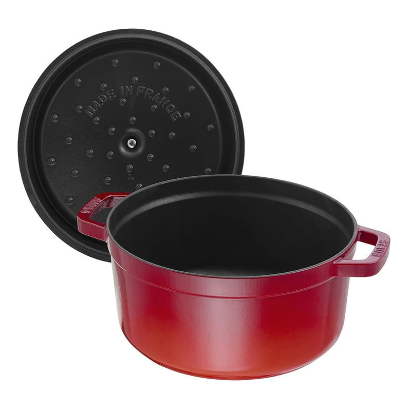 Staub Cast Iron 26cm Round Cocotte Cherry Red