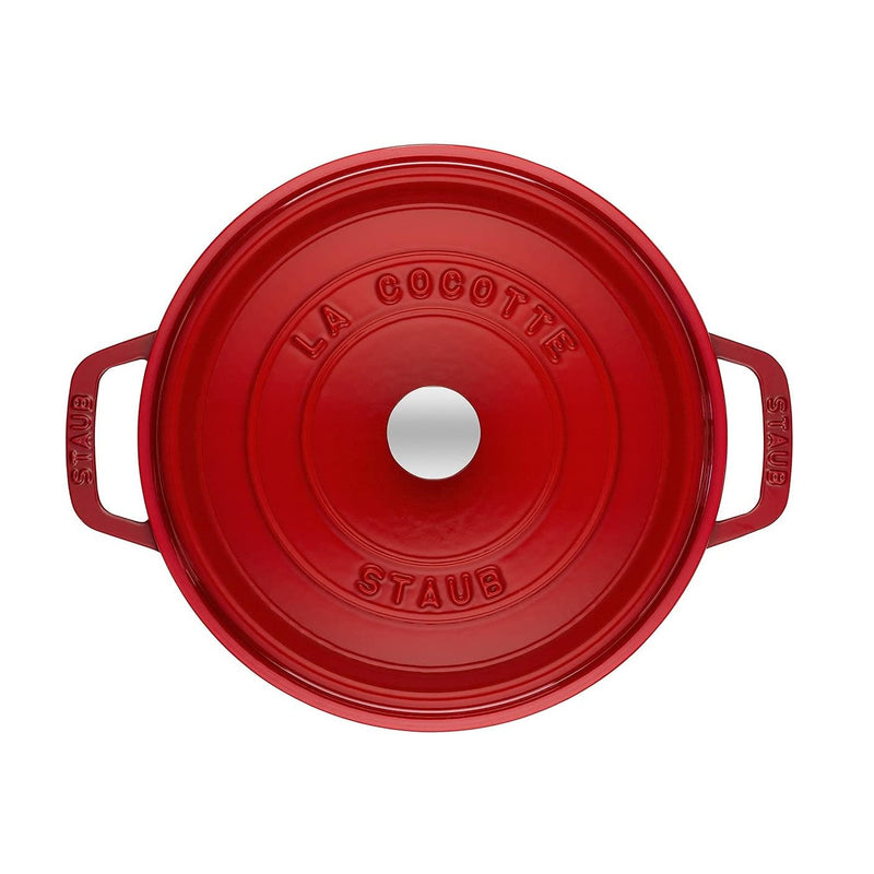 Staub Cast Iron 26cm Round Cocotte Cherry Red